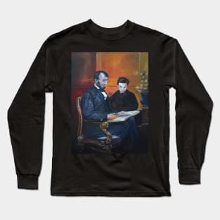 Abe Lincoln, A nation of readers Long Sleeve T-Shirt